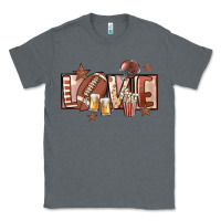 Charcoal Heather football love Classic Tee - FaDigitalArtStudio