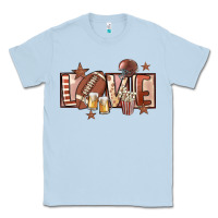 Dusty Blue football love Classic Tee - FaDigitalArtStudio