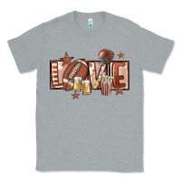 Heather Grey football love Classic Tee - FaDigitalArtStudio