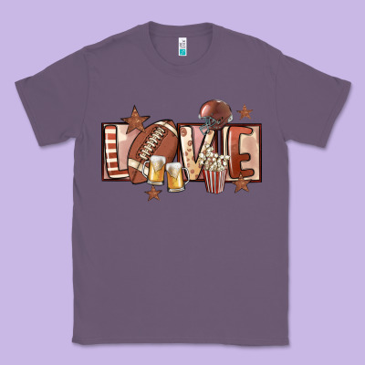 Football Love Classic Tee Designed By Fadigitalartstudio