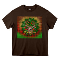 Chocolate Brown oh deer Heavy Core Tee - BundleAndBundleShop