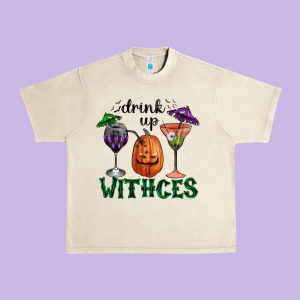 Drink Up Withces Halloween Urban Heavy Tee Designed By Ranaportraitstore