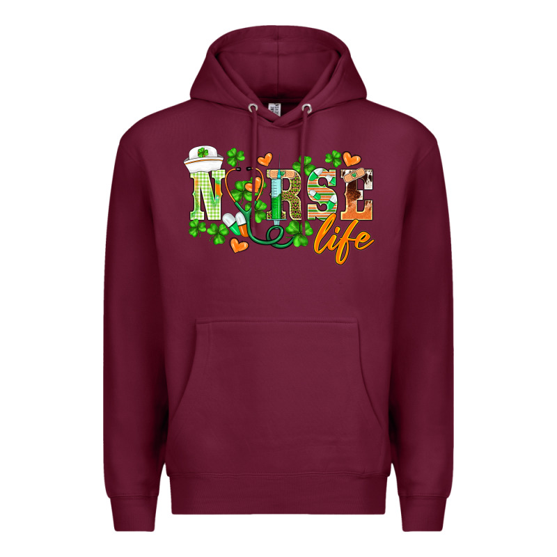 St.patricks Nurse Life Premium Hoodie by BarkalooDesign | Teevron
