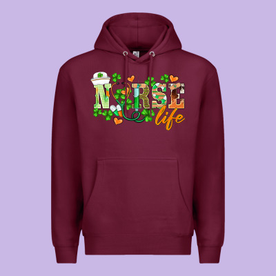 St.patricks Nurse Life Premium Hoodie Designed By Barkaloodesign