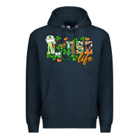Navy st.patricks nurse life Premium Hoodie - BarkalooDesign