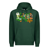 Sports Green st.patricks nurse life Premium Hoodie - BarkalooDesign