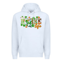 White st.patricks nurse life Premium Hoodie - BarkalooDesign