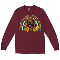 Burgundy chocolate labrador rainbow Long Sleeve Tee - Artiststas