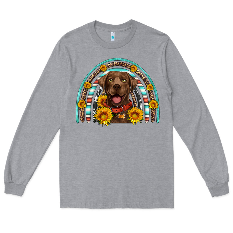 Chocolate Labrador Rainbow Long Sleeve Tee by Artiststas | Teevron