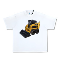 White Skid Steer Loader Urban Heavy Tee - LillyAllenDesigns