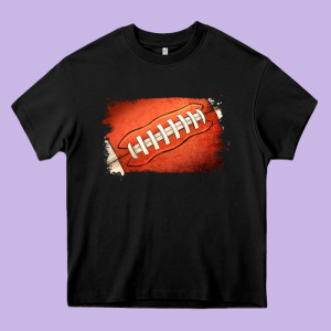 Football Brushstroke Heavy Core Tee Designed By Ranaportraitstore