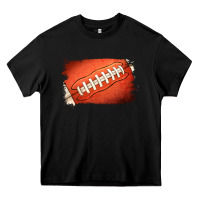 Black Football Brushstroke Heavy Core Tee - RanaPortraitStore
