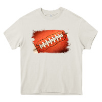 Cream Football Brushstroke Heavy Core Tee - RanaPortraitStore