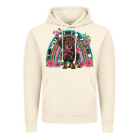 Vintage Artic dachshund dog pink  floral rainbow Vintage Hoodie - BarkalooDesign