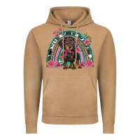Vintage Camel dachshund dog pink  floral rainbow Vintage Hoodie - BarkalooDesign