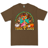 Cacao The Turkey Ain’t The Only Thing Lookin Thick & J Premium Tee - CowhideDigitalArt