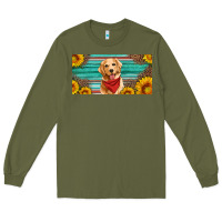 Army Green golden retriever license plate Long Sleeve Tee - Artiststas