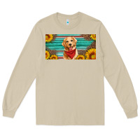 Mushroom golden retriever license plate Long Sleeve Tee - Artiststas