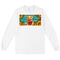 White golden retriever license plate Long Sleeve Tee - Artiststas