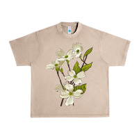 French Oak American Dogwood Flower Illustrations Urban Heavy Tee - LillyAllenDesigns