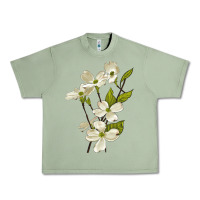 Oil Green American Dogwood Flower Illustrations Urban Heavy Tee - LillyAllenDesigns