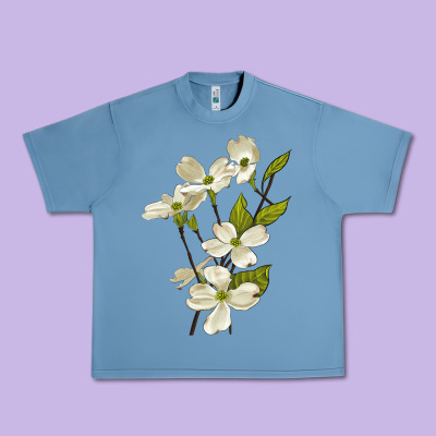 American Dogwood Flower Illustrations Urban Heavy Tee Designed By Lillyallendesigns