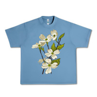 Pebble Blue American Dogwood Flower Illustrations Urban Heavy Tee - LillyAllenDesigns