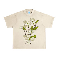 Sandshell American Dogwood Flower Illustrations Urban Heavy Tee - LillyAllenDesigns