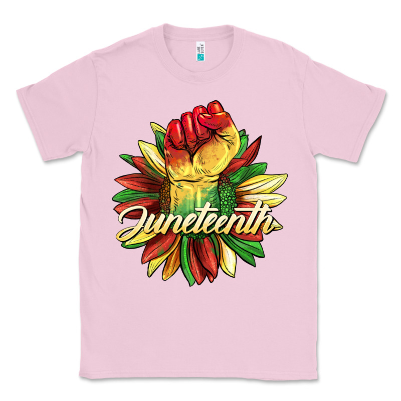 Juneteenth Fist Sunflower Classic Tee by BarkalooDesign | Teevron