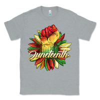 Heather Grey juneteenth fist sunflower Classic Tee - BarkalooDesign