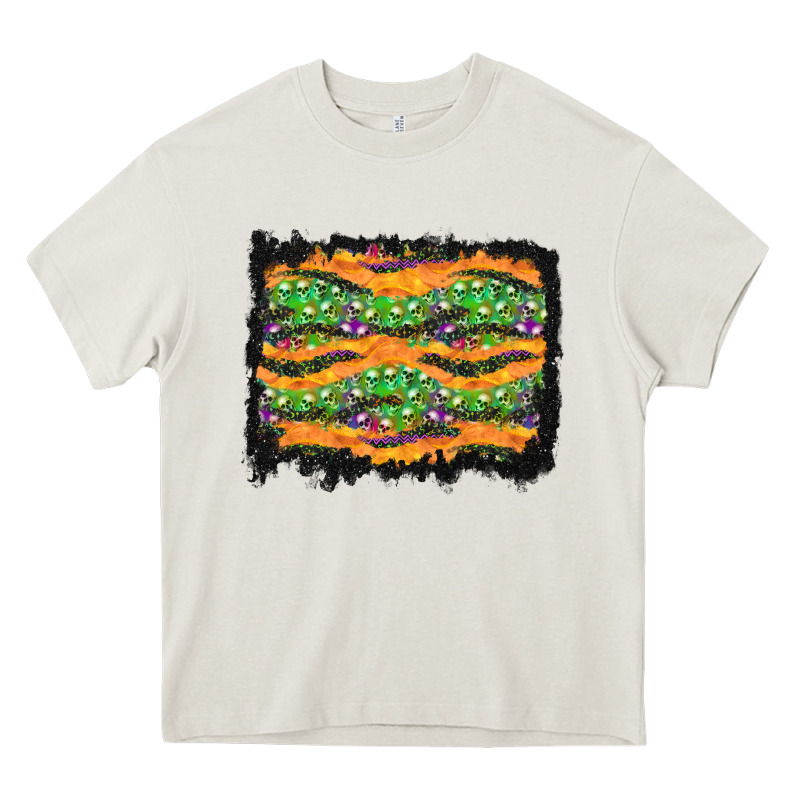 Halloween Skull Background Heavy Core Tee by BundleAndBundleShop | Teevron