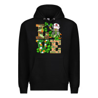 Black st.patricks nurse love gnomies Premium Hoodie - BarkalooDesign