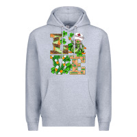 Heather Grey st.patricks nurse love gnomies Premium Hoodie - BarkalooDesign