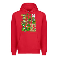 Red st.patricks nurse love gnomies Premium Hoodie - BarkalooDesign