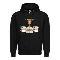 Black Yes Mama I Am Studying Right Now, Deer Zipper Hoodie - Bettercallsaul