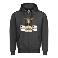 Charcoal Heather Yes Mama I Am Studying Right Now, Deer Zipper Hoodie - Bettercallsaul