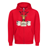 Red Yes Mama I Am Studying Right Now, Deer Zipper Hoodie - Bettercallsaul