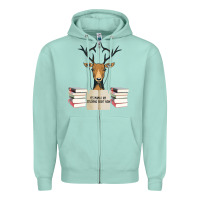 Seafoam Yes Mama I Am Studying Right Now, Deer Zipper Hoodie - Bettercallsaul