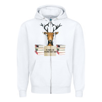 White Yes Mama I Am Studying Right Now, Deer Zipper Hoodie - Bettercallsaul