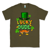 Army Green lucky dude St. Patricks Day Classic Tee - FaDigitalArtStudio