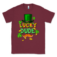 Burgundy lucky dude St. Patricks Day Classic Tee - FaDigitalArtStudio