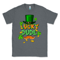 Charcoal Heather lucky dude St. Patricks Day Classic Tee - FaDigitalArtStudio