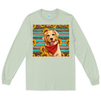 Matcha golden retriever with sunflowers Long Sleeve Tee - Artiststas