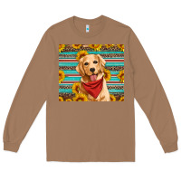 Toasted Coconut golden retriever with sunflowers Long Sleeve Tee - Artiststas