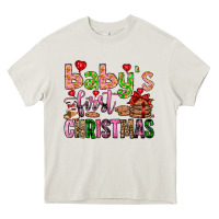 Cream baby's first christmas Heavy Core Tee - FaDigitalArtStudio