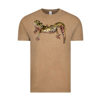 Vintage Coffee Gecko Lizard Illustrations Vintage Tee - LillyAllenDesigns