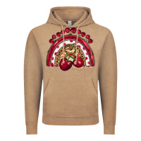 Vintage Coffee cherry rainbow Vintage Hoodie - BarkalooDesign