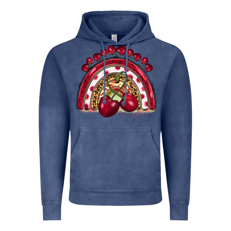 Cherry Rainbow Vintage Hoodie by BarkalooDesign | Teevron