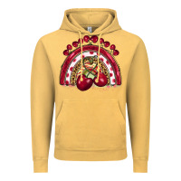 Vintage Mustard cherry rainbow Vintage Hoodie - BarkalooDesign