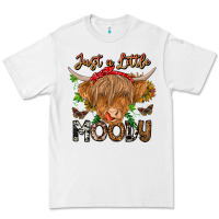 White Just a Little Moody Premium Tee - CowhideDigitalArt